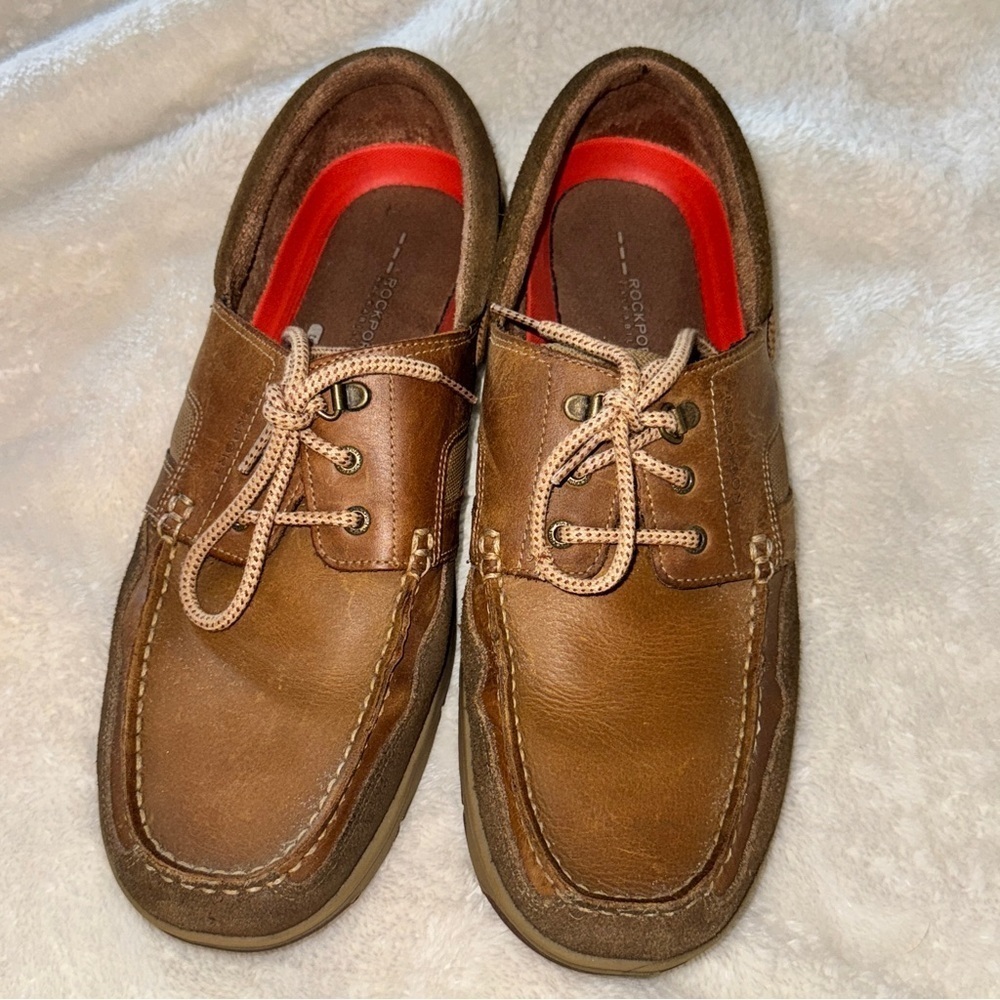 Rockport Brown Leather Boat Shoes